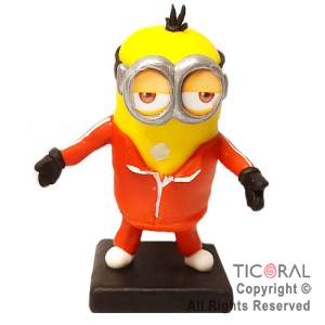 ADORNO MINIONS ROJO A. PORCELANA FRIA x 1